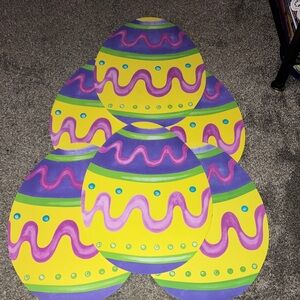Colorful Easter Egg Vintage Placement Set 6 Total